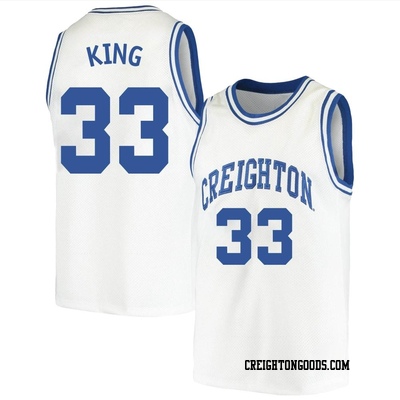 Men's Fredrick King Creighton Bluejays Replica Original Retro Brand Basketball Jersey - White
