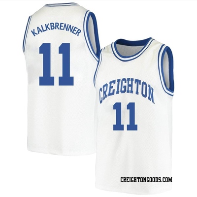 Men's Ryan Kalkbrenner Creighton Bluejays Replica Original Retro Brand Basketball Jersey - White