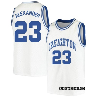 Men's Trey Alexander Creighton Bluejays Replica Original Retro Brand Basketball Jersey - White