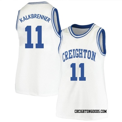 Women's Ryan Kalkbrenner Creighton Bluejays Replica Original Retro Brand Basketball Jersey - White