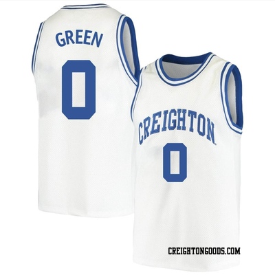 Youth Jasen Green Creighton Bluejays Replica Original Retro Brand Basketball Jersey - White