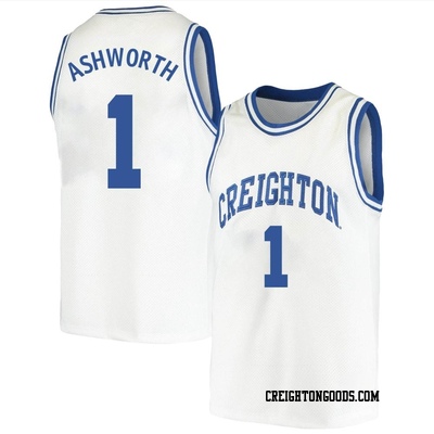 Youth Steven Ashworth Creighton Bluejays Replica Original Retro Brand Basketball Jersey - White